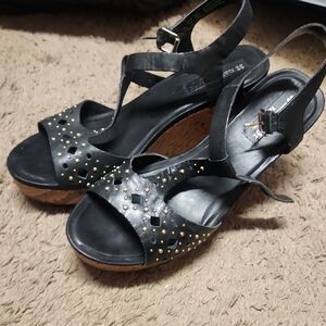 Naturalizer Black Studded Women's Sandals